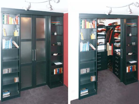 Schlafzimmer mit begehbarem Kleiderschrank