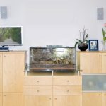 Wohnwand mit Barfach - Sideboard mit Terrarium