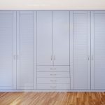 Einbauschrank blau