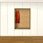 Moderne Gestaltung eines Einbauschrankes in der Diele