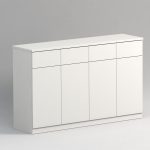 Vier türiges Highboard mit jeweils einem Schubkasten darüber.