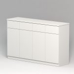 Vier türiges Highboard mit jeweils einem Schubkasten darüber.