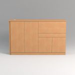 Highboard großen Türen, Schublade, Druckerauszug und Schreibklappe