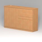 Highboard großen Türen, Schublade, Druckerauszug und Schreibklappe