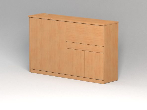 Highboard großen Türen, Schublade, Druckerauszug und Schreibklappe