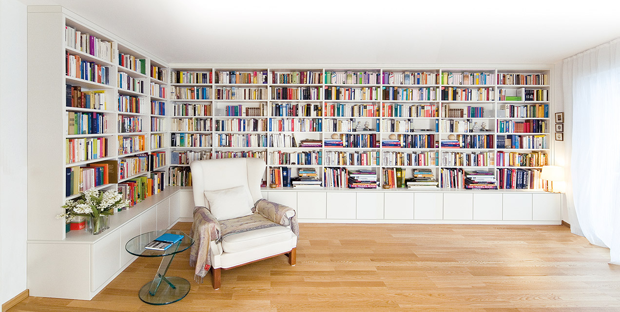 Bibliothek einrichten | Individuelles Wohndesign ohne Mehrpreis nach Maß