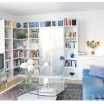 Eck-Bücherregal in Weiß